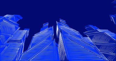 soyut mimari duvar kağıdı tasarımı, dijital konsept arkaplan