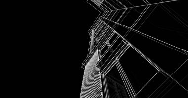 soyut mimari duvar kağıdı tasarımı, dijital konsept arkaplan