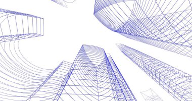 soyut mimari duvar kağıdı tasarımı, dijital konsept arkaplan