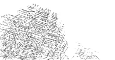 soyut mimari duvar kağıdı tasarımı, dijital konsept arkaplan