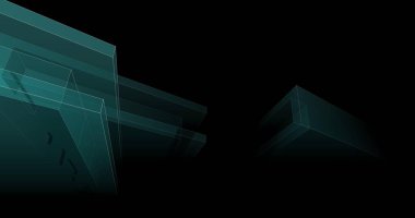 minimal çizim sanatı, geometrik mimari binalar tasarımı