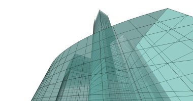 soyut mimari duvar kağıdı tasarımı, dijital konsept arkaplan