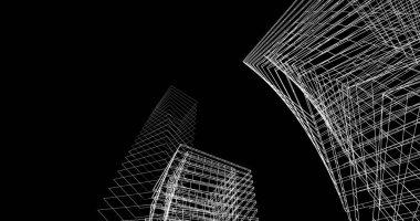 soyut mimari duvar kağıdı tasarımı, dijital konsept arkaplan