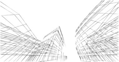 soyut mimari duvar kağıdı tasarımı, dijital konsept arkaplan