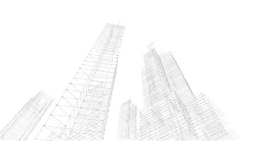 soyut mimari duvar kağıdı tasarımı, dijital konsept arkaplan