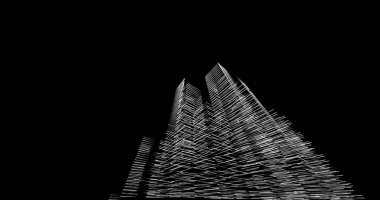 soyut mimari duvar kağıdı tasarımı, dijital konsept arkaplan