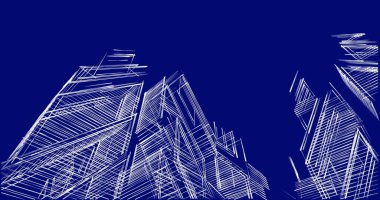 soyut mimari duvar kağıdı tasarımı, dijital konsept arkaplan