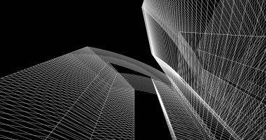 soyut mimari duvar kağıdı tasarımı, dijital konsept arkaplan