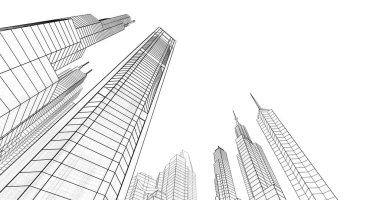 soyut mimari duvar kağıdı tasarımı, dijital konsept arkaplan