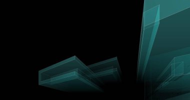 minimal çizim sanatı, geometrik mimari binalar tasarımı