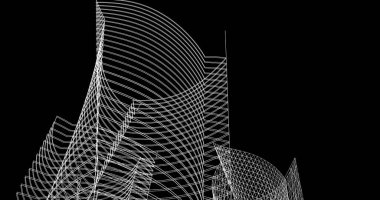 soyut mimari duvar kağıdı tasarımı, dijital konsept arkaplan