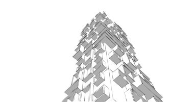 soyut mimari duvar kağıdı tasarımı, dijital konsept arkaplan