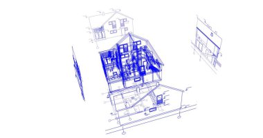 soyut mimari duvar kağıdı tasarımı, dijital konsept arkaplan