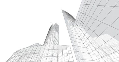 soyut mimari duvar kağıdı tasarımı, dijital konsept arkaplan