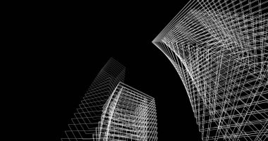 soyut mimari duvar kağıdı tasarımı, dijital konsept arkaplan