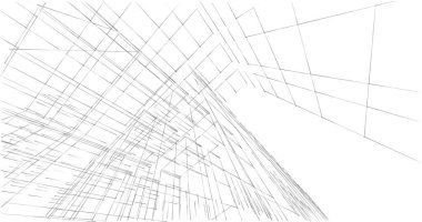 soyut mimari duvar kağıdı tasarımı, dijital konsept arkaplan