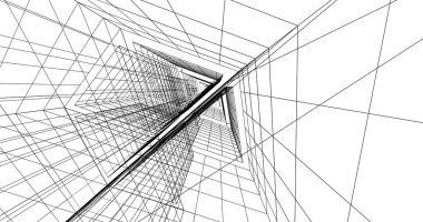 soyut mimari duvar kağıdı tasarımı, dijital konsept arkaplan