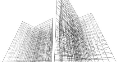 soyut mimari duvar kağıdı tasarımı, dijital konsept arkaplan