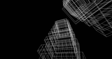 soyut mimari duvar kağıdı tasarımı, dijital konsept arkaplan