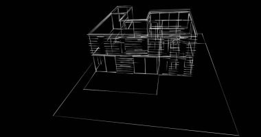 soyut mimari duvar kağıdı tasarımı, dijital konsept arkaplan