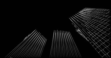 soyut mimari duvar kağıdı tasarımı, dijital konsept arkaplan