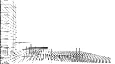 soyut mimari duvar kağıdı tasarımı, dijital konsept arkaplan