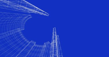 soyut mimari duvar kağıdı tasarımı, dijital konsept arkaplan