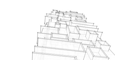 soyut mimari duvar kağıdı tasarımı, dijital konsept arkaplan
