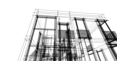 soyut mimari duvar kağıdı tasarımı, dijital konsept arkaplan