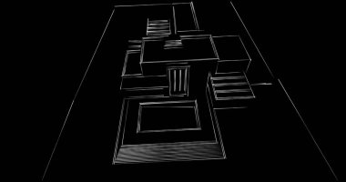 soyut mimari duvar kağıdı tasarımı, dijital konsept arkaplan