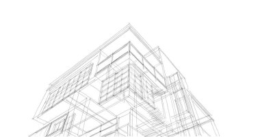 soyut mimari duvar kağıdı tasarımı, dijital konsept arkaplan