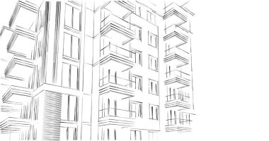 soyut mimari duvar kağıdı tasarımı, dijital konsept arkaplan