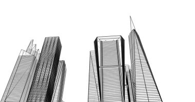 soyut mimari duvar kağıdı tasarımı, dijital konsept arkaplan