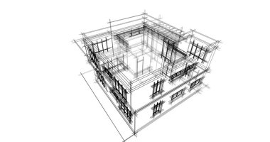 soyut mimari duvar kağıdı tasarımı, dijital konsept arkaplan