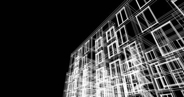 soyut mimari duvar kağıdı tasarımı, dijital konsept arkaplan