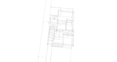 Mimari sanat konseptinde soyut çizgiler, minimum geometrik şekiller. 