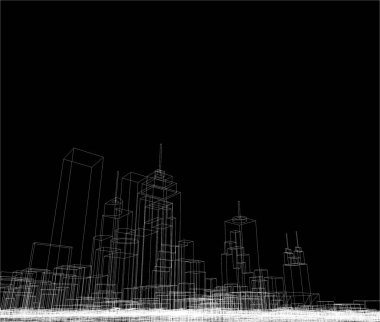 soyut mimari duvar kağıdı tasarımı, dijital konsept arkaplan