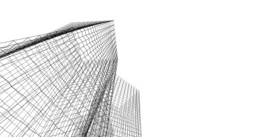 soyut mimari duvar kağıdı tasarımı, dijital konsept arkaplan