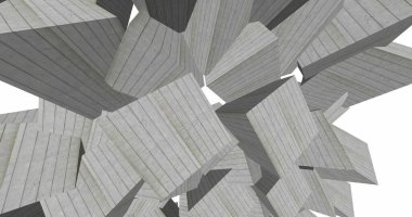 Arkaplanda mimari bina 3d illüstrasyon