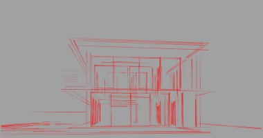 soyut mimari duvar kağıdı tasarımı, dijital konsept arkaplan