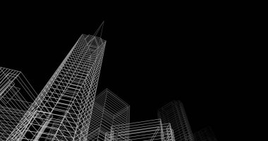 soyut mimari duvar kağıdı tasarımı, dijital konsept arkaplan