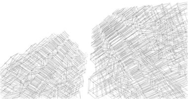 soyut mimari duvar kağıdı tasarımı, dijital konsept arkaplan
