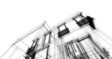 soyut mimari duvar kağıdı tasarımı, dijital konsept arkaplan