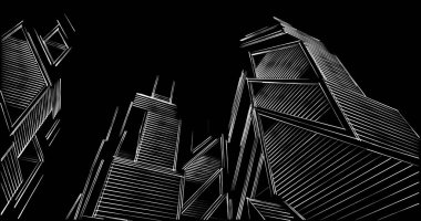 soyut mimari duvar kağıdı tasarımı, dijital konsept arkaplan