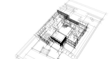 soyut mimari duvar kağıdı tasarımı, dijital konsept arkaplan