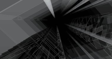 soyut mimari duvar kağıdı tasarımı, dijital konsept arkaplan