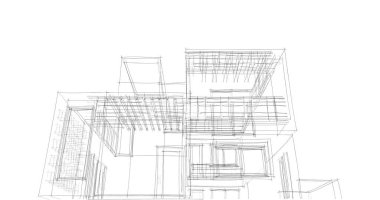 soyut mimari duvar kağıdı tasarımı, dijital konsept arkaplan