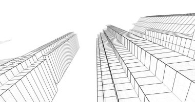 soyut mimari duvar kağıdı tasarımı, dijital konsept arkaplan