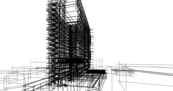 Abstrakcyjny Projekt Tapety Architektonicznej Cyfrowe Tło Koncepcyjne — Zdjęcie stockowe