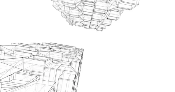 Абстрактный Архитектурный Дизайн Обоев Цифровой Концепт Фон — стоковое фото